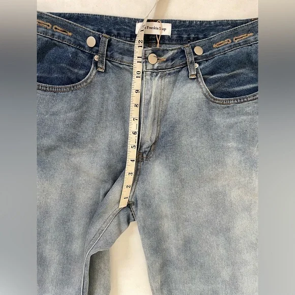 The Frankie Shop Blue Wide Leg Jeans - Picture 13 of 14